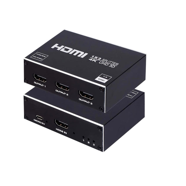 HDMI jaotur 1 sisend 3 väljundit - HDMI jaotur 4K 1 sisend 3 väljundit, toetab samaaegselt HDCP 1.4 4K 3D UHD 1080P - HDMI jaotur 1 sisend 3 väljundit HD-telerile Fire Stick Xbox PS3 PS4