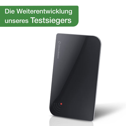 Oehlbach Scope Vision 5G DVB-T2 HD antenn - digitaalne siseantenn - aktiivne DVB-T2 võimendi - meie testivõitja järeltulija - 5G filtriga - must