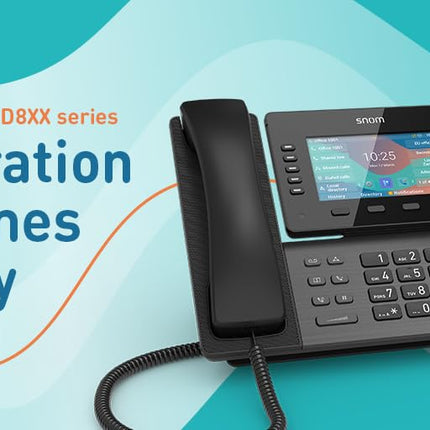 Snom D865 IP-telefon, SIP-lauatelefon, 5-tolline IPS-värviline ekraan 1280 x 720 pikslit, 12 SIP-identiteeti, 10 programmeeritavat funktsiooniklahvi, WiFi NFC, Bluetooth, 3-aastane tootjagarantii, must, 00004536