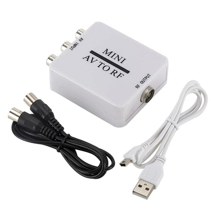 Balikha RCA/komposiit-A/V-RF/koaksiaal-/koaksiaalmuundur RF-modulaator AV-2-koaksiaaladapter