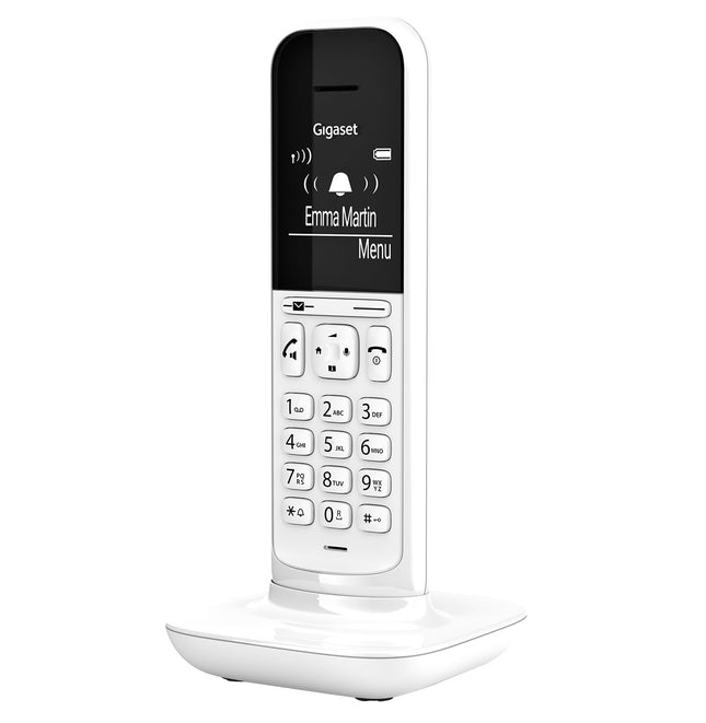 Gigaset CL390HX - Disain DECT-telefonitoru laadimisalusega - Fritzbox-ühilduv - Juhtmeta telefon ruuteri ja DECT-aluse jaoks - 2 akustilist profiili, valge [Saksa versioon] [Ilma aluseta]
