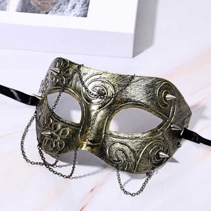 OIDEA maskeraadimask meestele ja naistele: antiikkuldne gooti steampunk kummitus ooperifantoomi mask halloweeni kostüümipeo promo karnevali Veneetsia mask