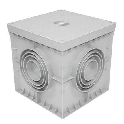 Inspection Chute Control Waterproof electrical floor box gray square with blind cover inlet manhole sewer shaft yard drain