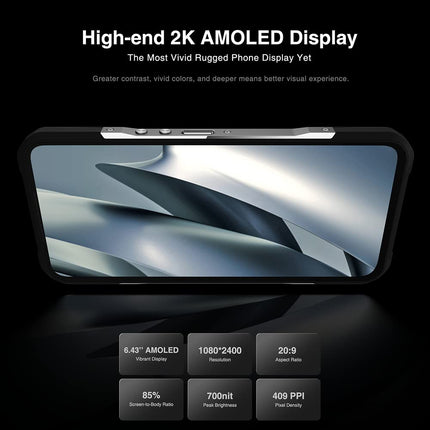 DOOGEE V20 Pro 5G õues kasutatav nutitelefon termokaameraga, 20GB+256GB Android 12, 64MP+24MP kaamera, 6.4" FHD+, 6000mAh, IP68 veekindel, kahekordne 5G NFC OTG GPS, must