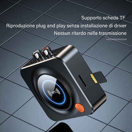 eppfun Bluetooth 5.3 audioadapter, Bluetooth-vastuvõtja stereosüsteemile 3,5 mm AUX-pesa ja RCA-ga, HiFi-vastuvõtja kõlari- võimendi jaoks