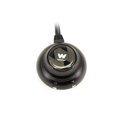 Woxter Big Bass 260 - 2.1 kõlarid (150W, puidust subwoofer, metallvõre, juhtmega helitugevuse regulaator, AUX ideaalne teleri, arvuti ja mängukonsoolide jaoks), must