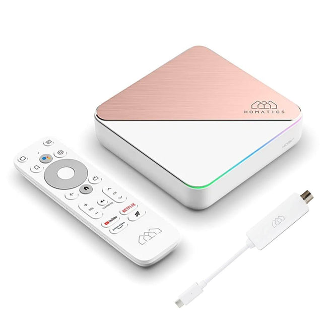 Nonic [Testi VÄGA HEA *] Homatics Box R 4K Plus Android TV Box + DVB-C/T2 tuuner - nutiteleri vastuvõtja, Google'i sertifitseeritud, Dolby Atmos, Netflix 4K, Prime Video 4K, Disney+ 4K, WiFi HDMI-kaabel