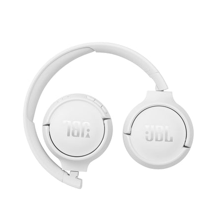 JBL Tune 510 BT – Bluetooth-kõrvaklapid – valged – kokkupandavad kõrvaklapid käed-vabad funktsiooniga – ühildub häälassistentidega – pikk aku tööiga kuni 40 tundi