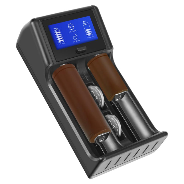 Universaalne akulaadija USB LCD intelligentne laadimine 3,7 V 18350 18500 17500 10440 laetavatele liitiumioonakudele ja NI-MH/NI-CD AA AAA C akudele (patareid ei kuulu komplekti)