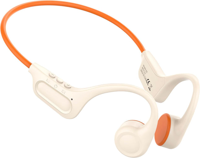 SANOTO luujuhtivusega kõrvaklapid Bluetooth 5.3, avatud kõrvaklapid, C-tüüpi laadimisport, IPX6 veekindlad luujuhtivusega kõrvaklapid, luujuhtivusega kõrvaklapid, sörkjooksuks, jalgrattasõiduks, valged