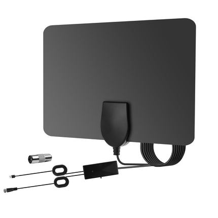 AXFEE HDTV antenn, siseantenn Freeview TV jaoks, digitaaltelevisiooni antenn signaalivõimendiga, antenni signaalivõimendi kõigile tavapärastele ja HD-teleritele, toetab 4K 1080P HD VHF UHF-i, 10 jala pikkune kaabel