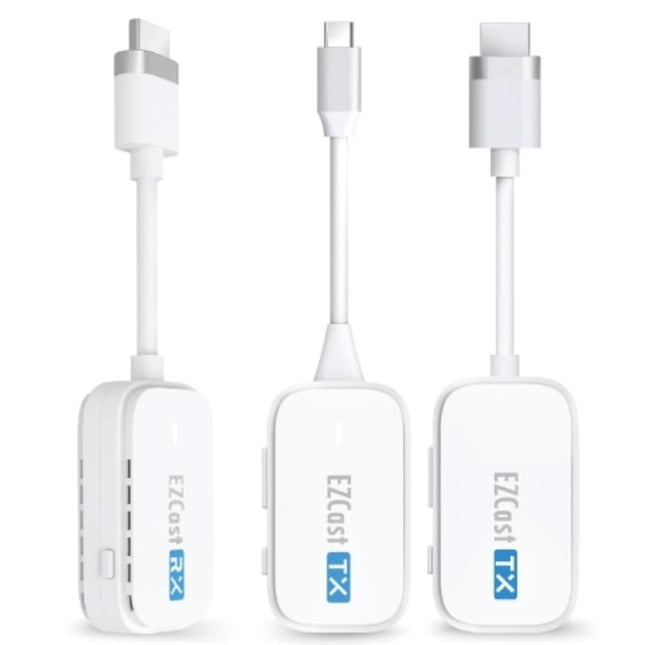 EZCast traadita HDMI saatja ja vastuvõtja komplekt, kaks saatjat (C-tüüp ja HDMI), väga madal latentsusaeg, ühenda ja mängi sülearvuti/lauaarvuti ja teleri/projektori vahel