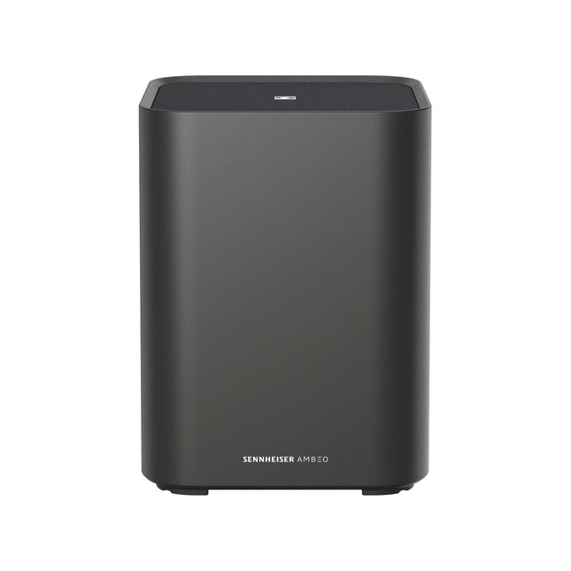 Sennheiser AMBEO subwoofer teleri ja muusika jaoks - EL pistik - 3D ruumiline heli - sügav, läbistav bass kuni 27 Hz - 8-tolline subwoofer 350 W D-klassi võimendiga - ühildub AMBEO heliribadega, must