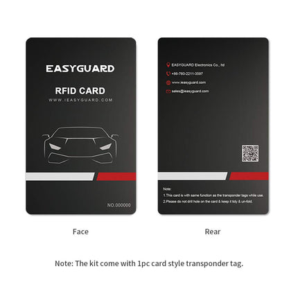 EasyGuard Smart Key RFID-autoalarm nutika käivitusnupu ja puutetundliku võtmeta käivitussüsteemiga