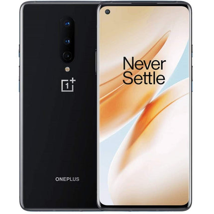 OnePlus 8 (5G) lepinguta nutitelefon, 8 GB + 128 GB salvestusruumi, 6,55-tolline AMOLED 90Hz ekraan, 4300 mAh aku, kolmekordne kaamera, kahekordne SIM-kaart - must
