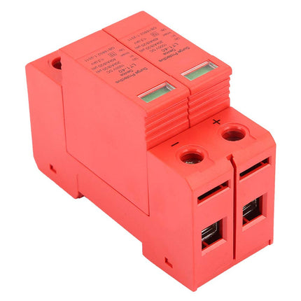 Oumefar DC 1000V 20 40KA 2 Pole Surge Protector Din Rail Low Voltage Protective Device Flame Retardant Protective Device for Lightning Protection