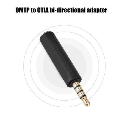 Jack to Jack Headphone Audio Adapter, 3.5mm OMTP to CTIA Conversion Headphone Adapter for Smartphones and Tablets Compatible Headphones, OMTP to CTIA Converter (3PCS)