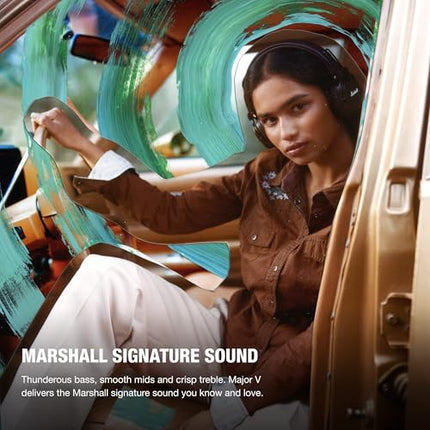 Marshall Major V Bluetooth kõrvaklapid, 100 tundi mänguaega – pruunid