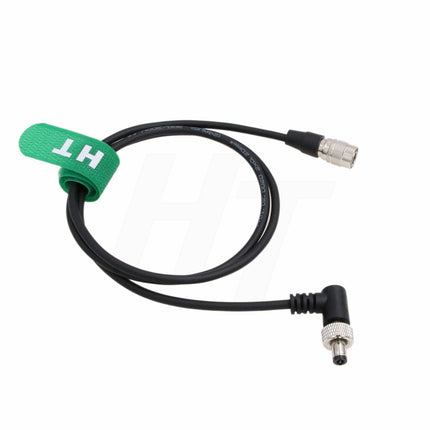 Hirose 4-kontaktiline ja täisnurga all lukustatav alalisvoolukaabel, 2,1 mm, Lectrosonicsi vastuvõtjate ja Sony kaameramonitoride jaoks, 50 cm