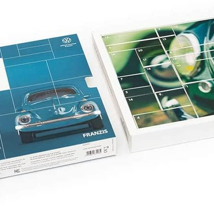 FRANZIS 67098 - VW Beetle'i advendikalender, metallist mudelkomplekt mõõtkavas 1:43, sisaldab helimoodulit ja 52-leheküljelist raamatut