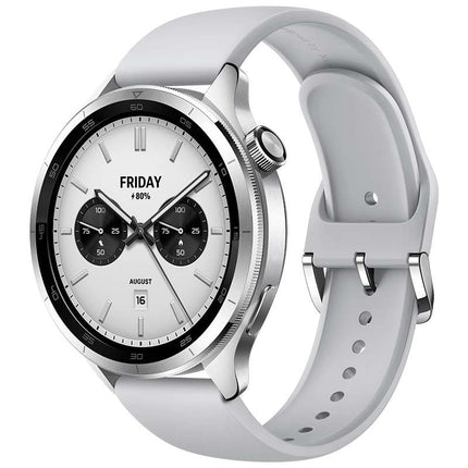 Xiaomi Watch S4, AMOLED-ekraan, 3,6 cm (1,43 tolli), aku tööiga kuni 15 päeva, täiustatud spordirežiimid, hõbedane