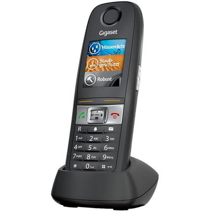 Gigaset E630 - vastupidav juhtmeta DECT-telefon - töökoja käsitelefon - põrutuskindel, tolmukindel ja veekindel (IP65) - vibratsioonialarm - helitugevuse regulaator, must [saksakeelne versioon]