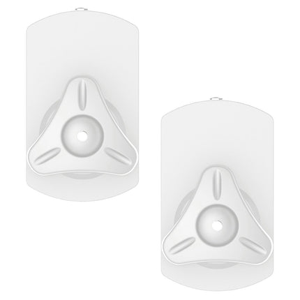 deleyCON 2X Universal Speaker Wall Mount Set Bracket Speaker Holder Swiveling + Tilting up to 10Kg Ceiling Mounting + Wall Mounting - White