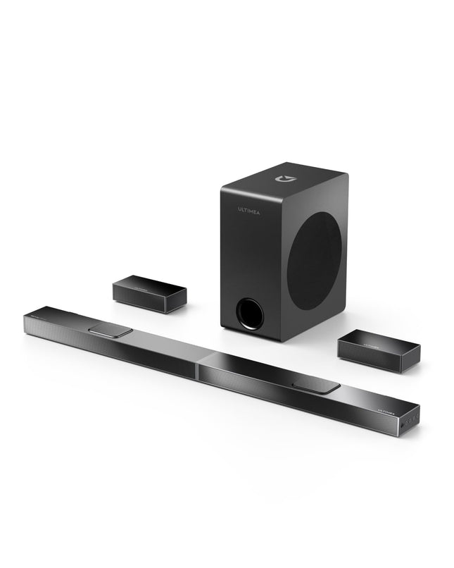 ULTIMEA 5.1.2 heliriba Dolby Atmosega, kodukino ruumilise heli süsteem, teleri heliriba 8-tollise subwooferiga, 2 ülespoole suunatud draiverit, Dolby Atmos helisüsteem, Nova S80 (2025. aasta täiustatud kõlarid)