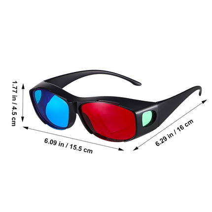 Hemobllo Red Blue 3D Glasses - 5 Pack Anaglyph 3D Glasses Universal 3D Viewing Glasses 3D Movies Glasses Red and Blue 3D Glasses 3 Glasses for Home Cinema Theater TV Game