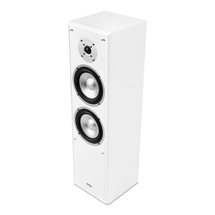 mohr 1 pair of floorstanding speakers SL10, white loudspeakers, HiFi sound at an affordable price