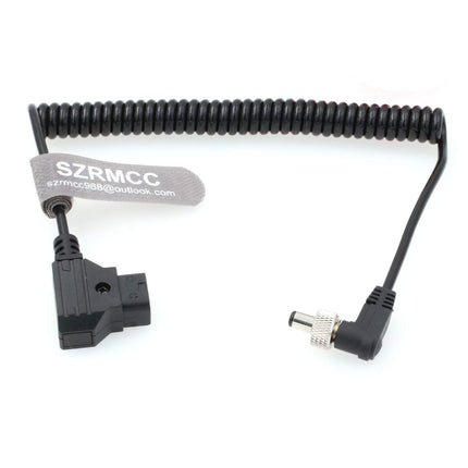 SZRMCC D-tüüpi pistik täisnurga all ühendamiseks DC 5,5 x 2,1 mm lukustusega 12 V toitekaabel videoseadmetele Pix-E5 Pix-E5H Pix-E7 monitor