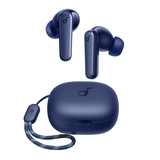 Soundcore by Anker P20i juhtmevabad Bluetooth-kõrvaklapid, 10 mm draiverid, Bluetooth 5.3, kohandatav ekvalaiser, 30-tunnine mänguaeg, IPX5 veekindlus, 2 tehisintellektiga mikrofoni, eraldi kasutatavad (sinised)