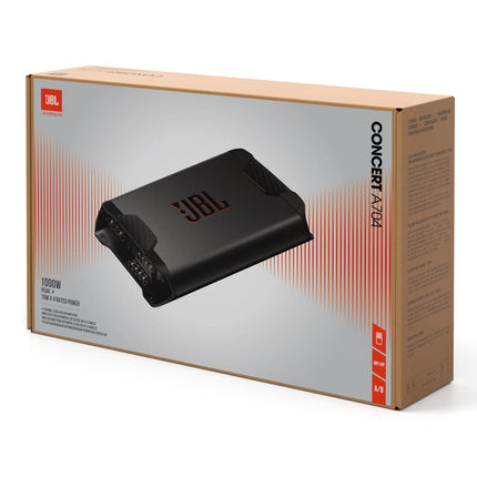 JBL Concert A704 4-kanaliline AB-klassi autovõimendi - autovõimendi 4 x 70 vatti RMS - 1000 vatti tippvõimsus 4 autokõlari või 2 pluss 1 subwoofer või 2 kõlari jaoks