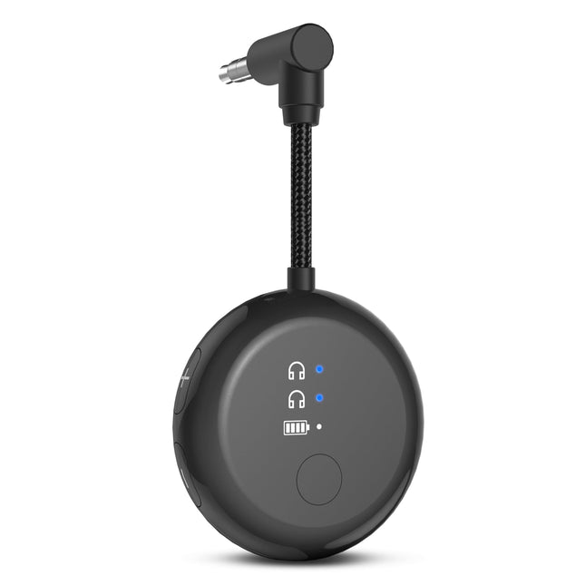 Avantree SoundJet R1 - lennuki Bluetooth-adapter AirPodide ja kõrvaklappide jaoks madala latentsusega ja 20-tunnise mänguajaga, traadita helisaatja lendudele, reisimisele, jõusaali, teleri ja tahvelarvutite jaoks