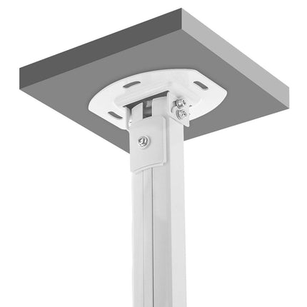 deleyCON universaalne projektori laekinnitus +-15° kallutatav - 360° pööratav - kuni 13,5 kg - reguleeritava kõrgusega 545 mm - 900 mm - kaablihaldus - valge