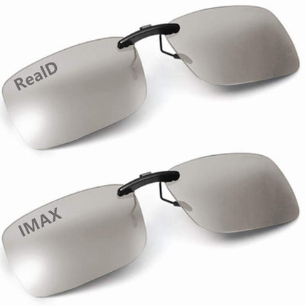 AoHeng Cinema 3D Glasses Clip for RealD IMAX Movies for Glasses Wearers, Lighter, Clearer, Brighter (2 Pieces)
