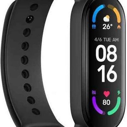 Xiaomi Mi Smart Band 6, fitness- ja aktiivsusmonitor (1,56 tolli AMOLED-ekraan, 30 treeningrežiimi, SpO2 jälgimine, une ja pulsisageduse jälgimine, 14-päevane aku tööiga, 5 ATM veekindlus, Mi Fit rakendus)