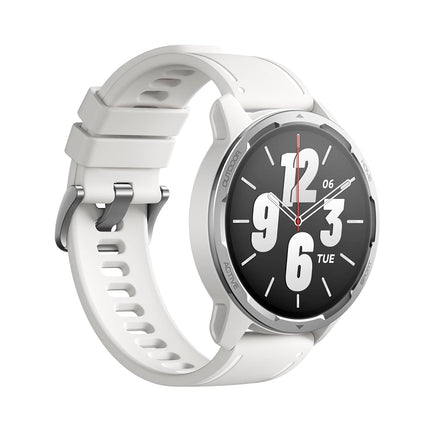 Xiaomi Watch S1 Active Smartwatch (1.43" AMOLED HD; 117 training modes; SpO2, heart rate &amp; sleep monitoring; Bluetooth; NFC; GPS, 5 ATM, up to 12 days battery life, Alexa) White, XM100023-99