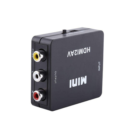 Mavis Laven Mini Composite Mini HDMI2AV digitaalne HDMI RCA - AV videomuunduri adapter 720p / 1080p (must)