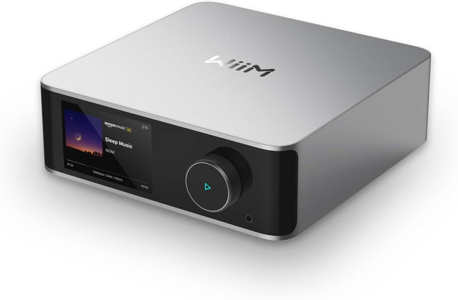 WiiM Ultra Music Streamer &amp; Digital Preamplifier | 3.5" Touchscreen, Compatible with Google Cast &amp; Alexa, Streams Spotify, Amazon Music, Tidal | HDMI ARC, Phono Input, Headphone Output | Silver