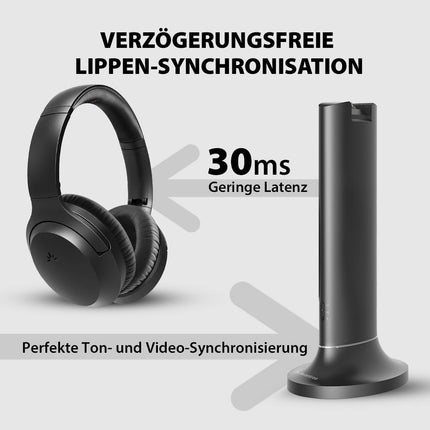 Avantree Opera Plus - juhtmevabad teleri kõrvaklapid helirežiimide ja dialoogirežiimidega, toetab optilist, AUX-sisendit, 50 m, 2,4 G raadiosagedus ja Bluetooth, saatja ja kõrvaklappide laadimisjaam 2-ühes