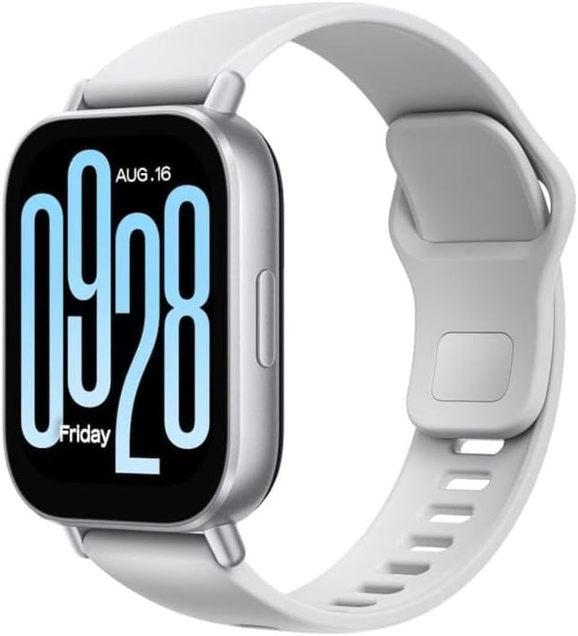 Xiaomi Redmi Watch 5 Active, 5,1 cm (2-tolline) LCD-ekraan, 3 mikrofoni ja kõlarit, kuni 18 päeva aku tööiga, üle 140 spordirežiimi, hõbedane