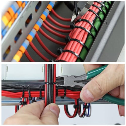 sourcing map 100pcs 700mm White Self-Locking Nylon Cable Ties Extra Long for Cable Management