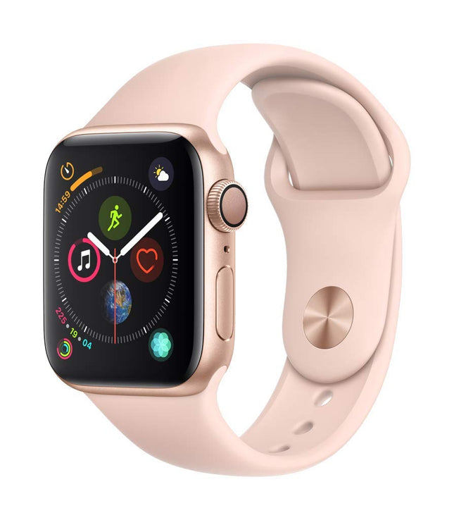 Apple Watch Series 4 40mm (GPS) - Gold Aluminum Case with Sand Pink Sport Band (Refurbished)