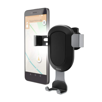 Hama Gravity Car Passive Mount Black, Grey - Mounts (Mobile Phone/Smartphone, Car, Passive Mount, Black, Grey, Plastic, Adhesive Pad), 5.5 to 8.5 cm