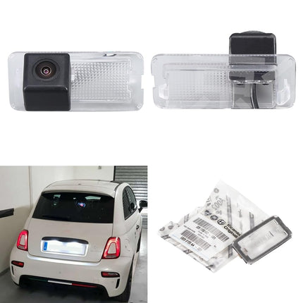 Berlingan auto tagurduskaamera numbrimärgi tuledega öise nägemisega veekindel parkimissüsteem tahavaatekaamera FIAT 500 twinair Abarth 500C 595C 695C 312C Linea 500X autokaamera CCD