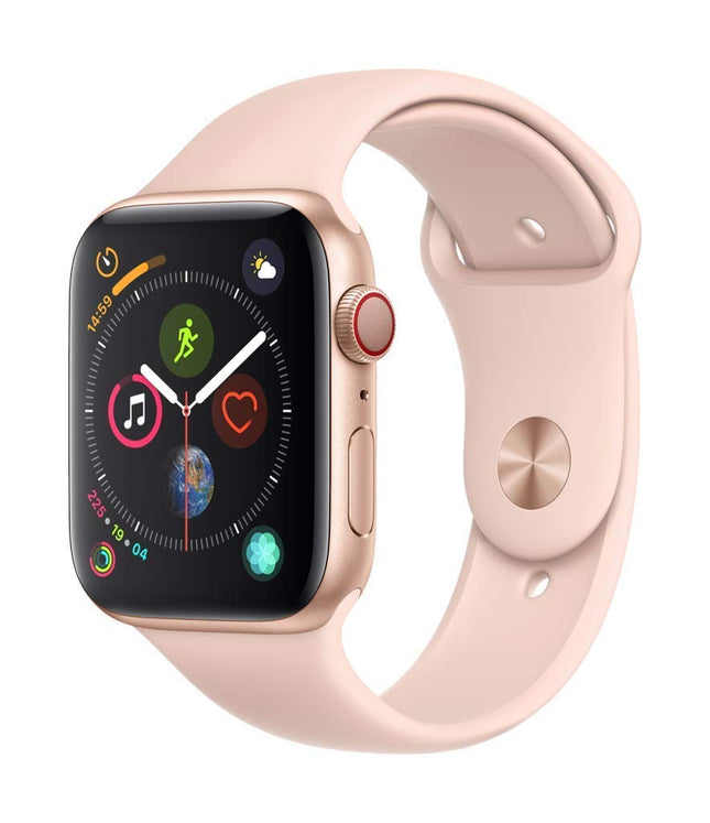 Apple Watch Series 4 44mm (GPS + Cellular) - Aluminum Case Gold Sand Pink Sports Strap (Refurbished)