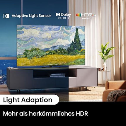 Hisense 55A85N 139 cm (55-tolline) televiisor, 4K UHD OLED nutiteler, 120 Hz, HDMI 2.1, mängurežiim Pro, AMD FreeSync Premium, Dolby Vision IQ ja Atmos, Bluetooth, sisseehitatud Alexa, must, [2024]