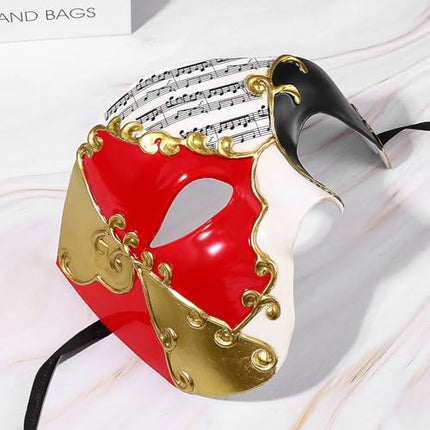 Oidea maskeraadimask meestele: Vintage ooperifantoom poolmask Veneetsia karnevalimask Halloweeni kostüüm ballimesk