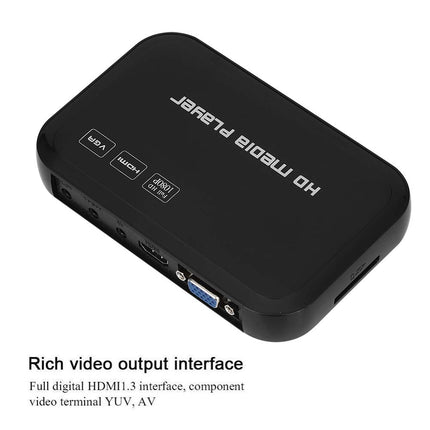 VBESTLIFE 1080P videopleier HDMI VGA, meediapleier multimeediapleier USB-mälupulgahoidjaga, 2,5T kõvaketas, SD-kaardi tugi MKV, MOV, AVI, M2TS, TP, TRP, IFO,